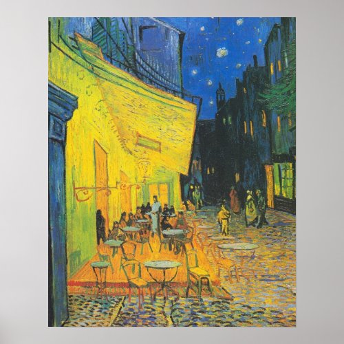 Vincent Van Gogh Cafe Terrace Masterpiece Poster