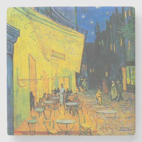 Vincent Van Gogh Cafe Terrace Masterpiece Stone Coaster