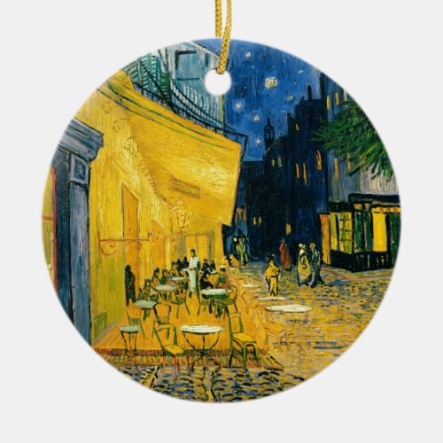 Vincent van Gogh  Cafe Terrace Place du Forum Ceramic Ornament