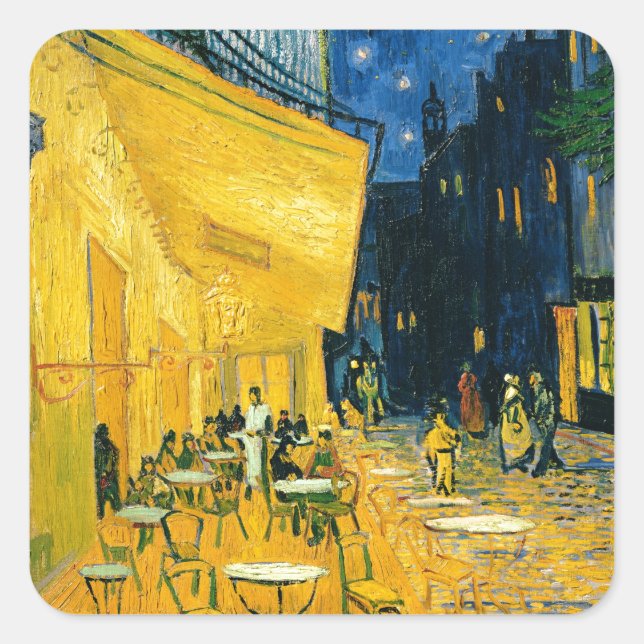 Vincent van Gogh | Cafe Terrace, Place du Forum Square Sticker (Front)