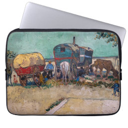 Vincent Van Gogh - Caravans, Gypsy Camp near Arles Laptop Sleeve