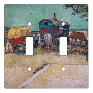 Vincent Van Gogh - Caravans, Gypsy Camp near Arles Light Switch Cover