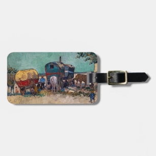 Vincent Van Gogh - Caravans, Gypsy Camp near Arles Luggage Tag