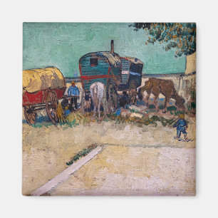 Vincent Van Gogh - Caravans, Gypsy Camp near Arles Magnet