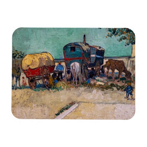 Vincent Van Gogh _ Caravans Gypsy Camp near Arles Magnet