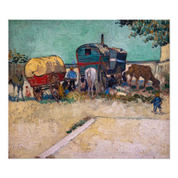 Vincent Van Gogh - Caravans, Gypsy Camp near Arles Photo Print