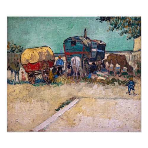 Vincent Van Gogh _ Caravans Gypsy Camp near Arles Photo Print