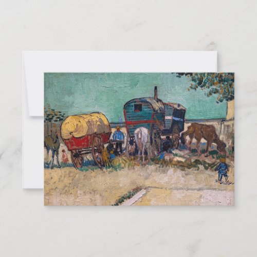 Vincent Van Gogh _ Caravans Gypsy Camp near Arles Thank You Card