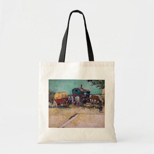 Vincent Van Gogh _ Caravans Gypsy Camp near Arles Tote Bag