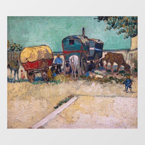 Vincent Van Gogh _ Caravans Gypsy Camp near Arles Wall Decal