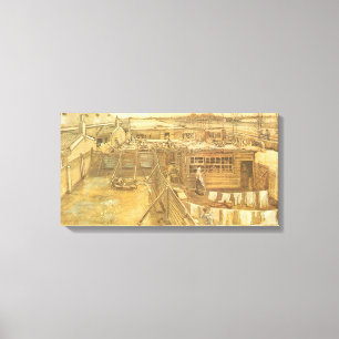 Vincent van Gogh - Carpenter's Yard and Laundry Canvas Print