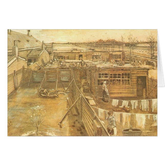 Vincent van Gogh - Carpenter's Yard and Laundry Cards (Front Horizontal)