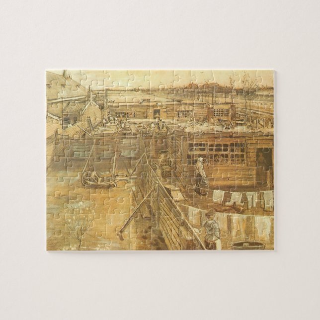 Vincent van Gogh - Carpenter's Yard and Laundry Jigsaw Puzzle (Horizontal)