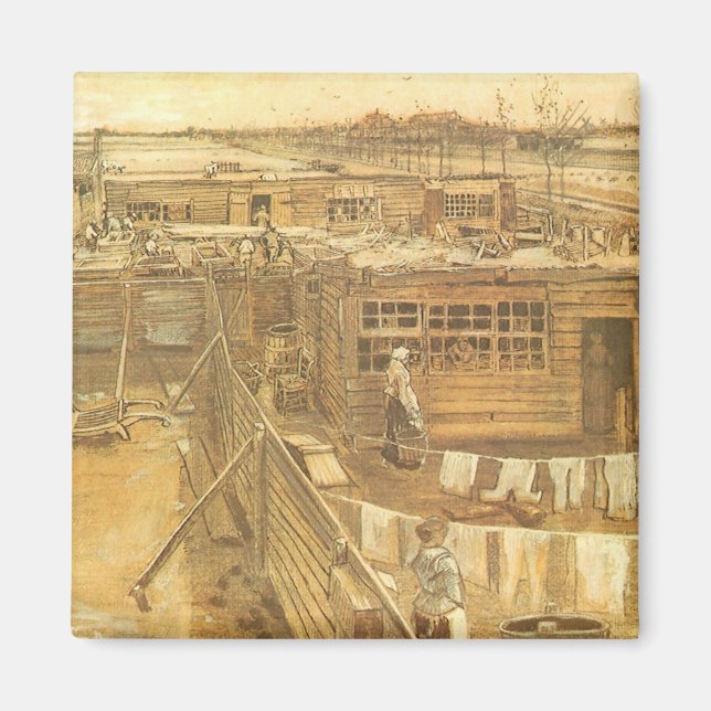 Vincent van Gogh - Carpenter's Yard and Laundry Magnet (Front)