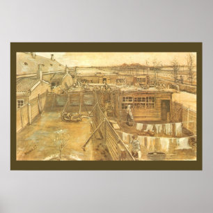 Vincent van Gogh - Carpenter's Yard and Laundry Poster