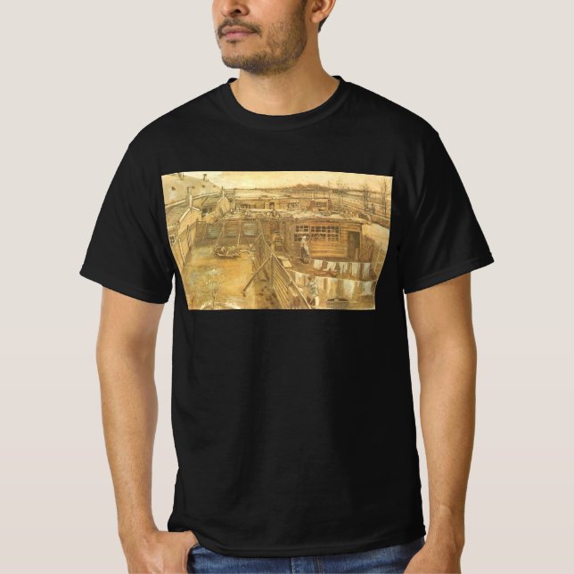 Vincent van Gogh - Carpenter's Yard and Laundry T-Shirt (Front)