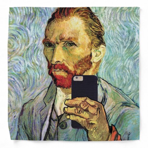 Vincent Van Gogh Cellphone Selfie Self Portrait Bandana