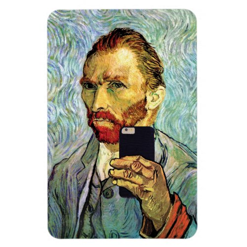 Vincent Van Gogh Cellphone Selfie Self Portrait Magnet