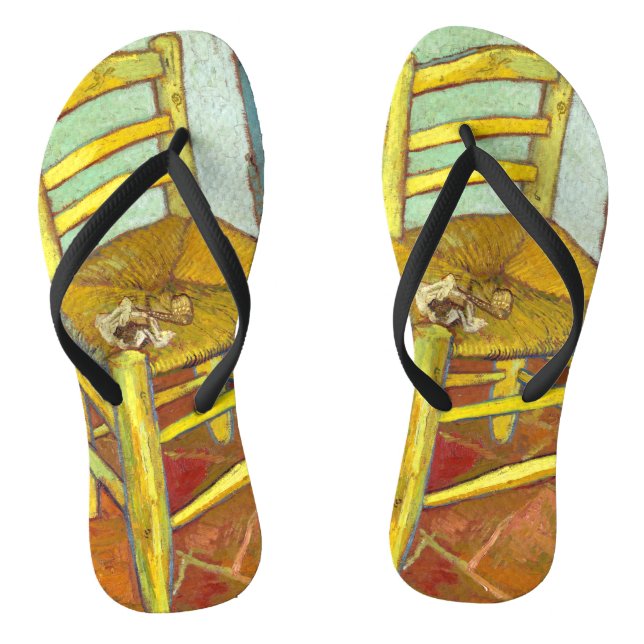 Vincent Van Gogh Chair with Pipe Flip Flops (Footbed)
