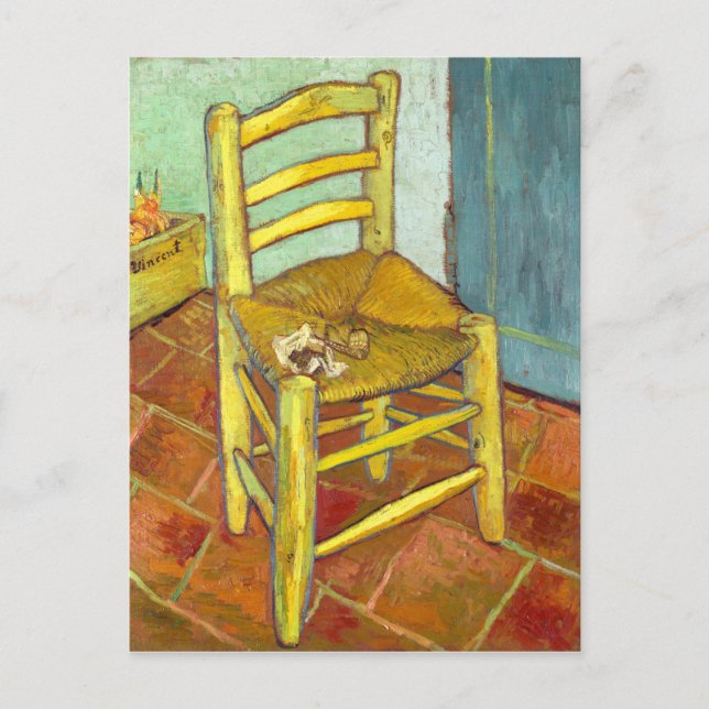 Vincent Van Gogh Chair with Pipe Postcard (Front)
