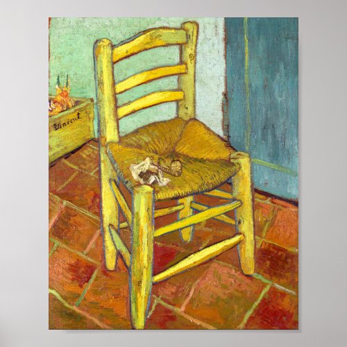 Vincent Van Gogh Chair with Pipe Poster