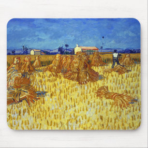 Vincent van Gogh Corn Harvest in Provence Mouse Pad