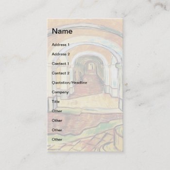 Vincent Van Gogh - Corridor Of Saint Paul Hospital Business Card by ArtLoversCafe at Zazzle