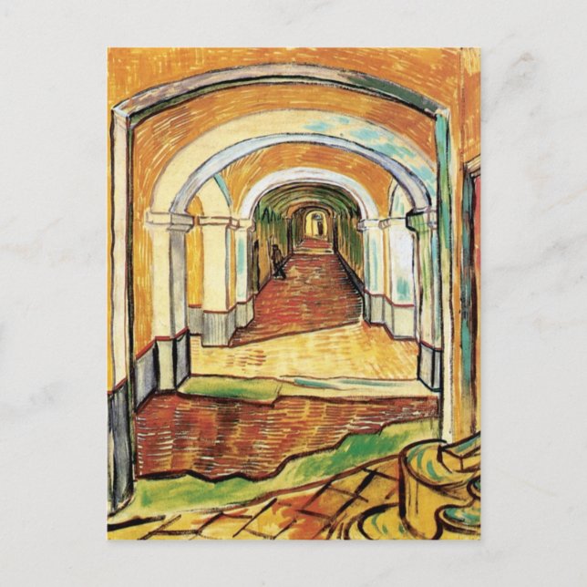 Vincent Van Gogh - Corridor Of Saint Paul Hospital Postcard (Front)