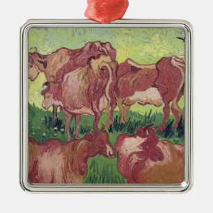 Vincent van Gogh Cows, 1890 Metal Ornament