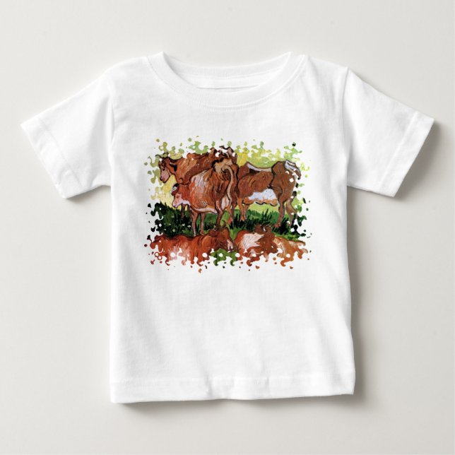 Vincent Van Gogh - Cows (After Jordaens) Fine Art Baby T-Shirt (Front)