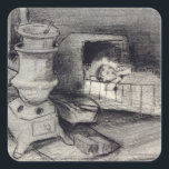 Vincent van Gogh | Cradle Square Sticker<br><div class="desc">Cradle | by Vincent van Gogh | Art Location: Van Gogh Museum,  Amsterdam,  The Netherlands | Dutch Artist | Image Collection Number: XTD68232</div>