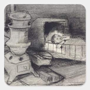 Vincent van Gogh Cradle Square Sticker