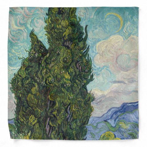 Vincent van Gogh _ Cypresses Bandana