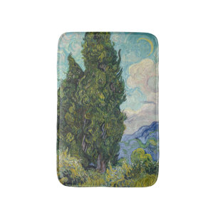 Vincent van Gogh - Cypresses Bath Mat