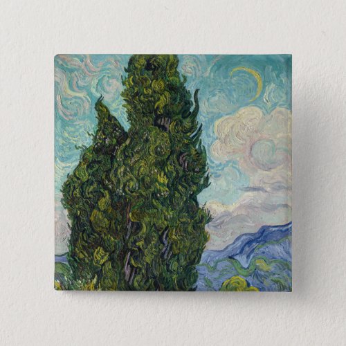 Vincent van Gogh _ Cypresses Button