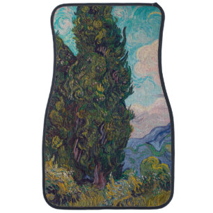 Vincent Van Gogh - Cypresses Car Floor Mat