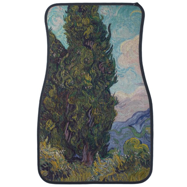 Vincent Van Gogh - Cypresses Car Floor Mat (Front)