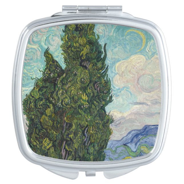 Vincent van Gogh - Cypresses Compact Mirror (Front)