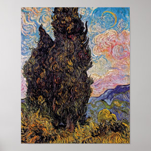 Vincent Van Gogh - Cypresses Fine Art Tree Lover Poster