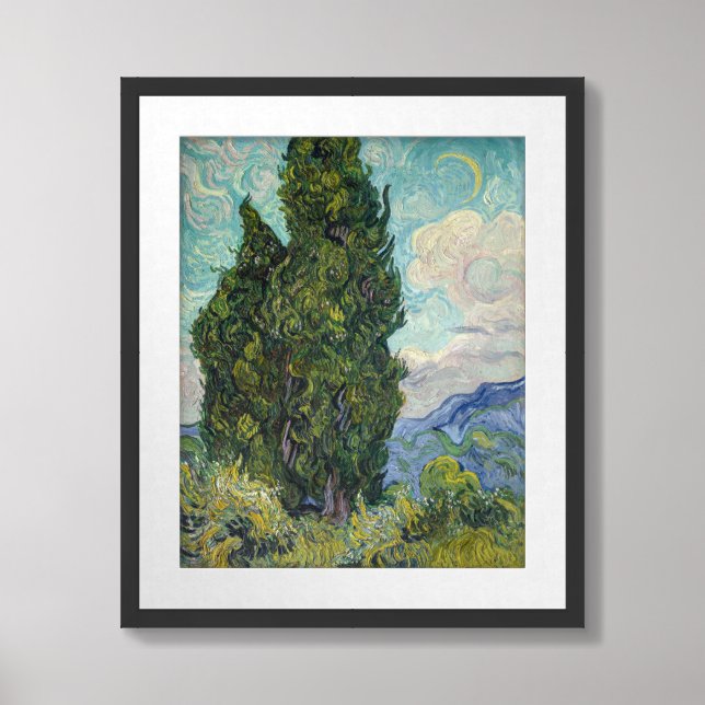 Vincent van Gogh - Cypresses Framed Art (Framed Front)