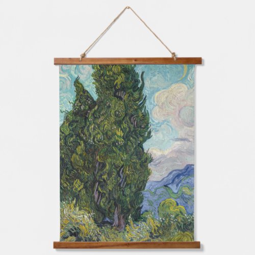 Vincent van Gogh _ Cypresses Hanging Tapestry