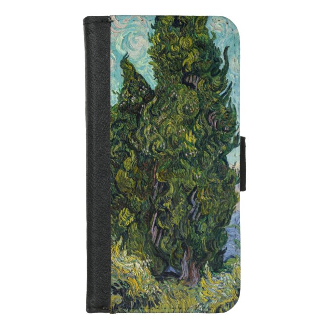 Vincent van Gogh - Cypresses iPhone Wallet Case (Front)