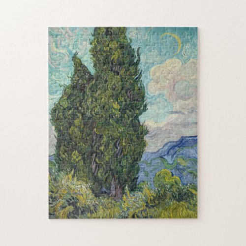 Vincent van Gogh _ Cypresses Jigsaw Puzzle