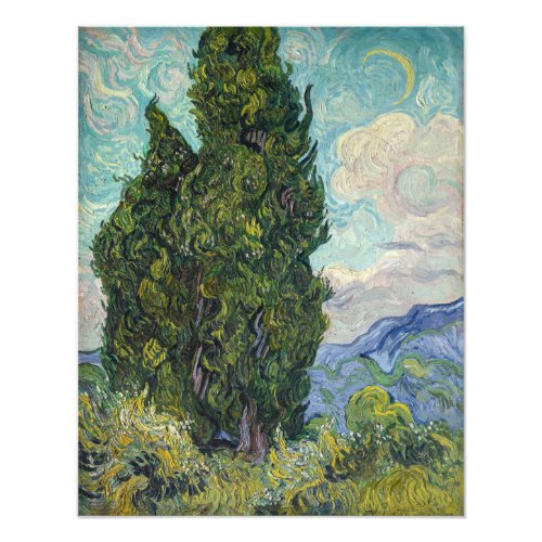 Vincent van Gogh _ Cypresses Photo Print