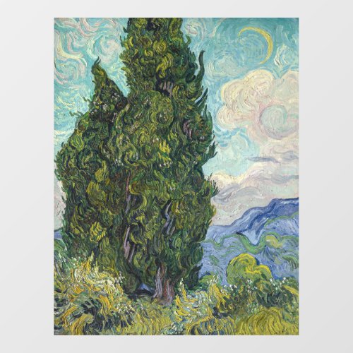 Vincent van Gogh _ Cypresses Window Cling