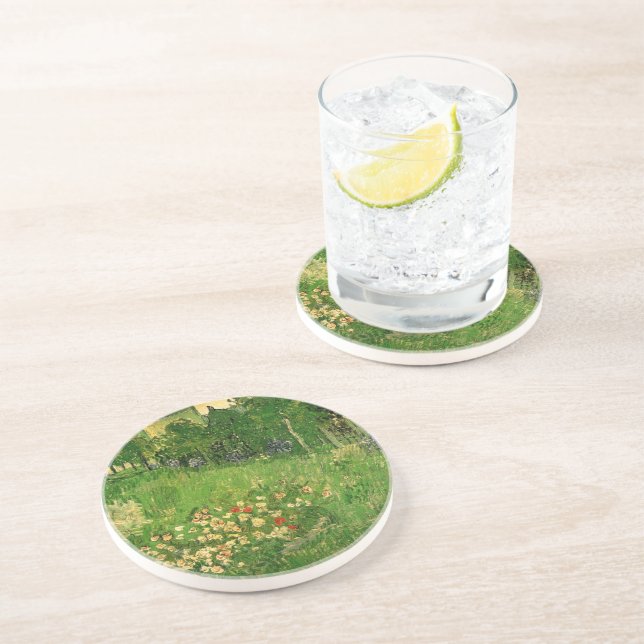 Vincent van Gogh - Daubigny's Garden Sandstone Coaster (Side)