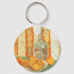 Vincent van Gogh - Decanter and Lemons on a Plate Keychain