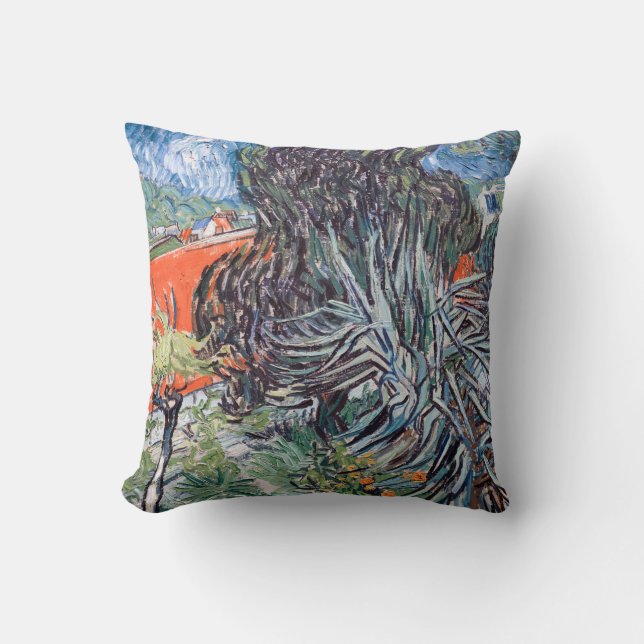 Vincent van Gogh - Doctor Gachet's Garden Throw Pillow (Front)