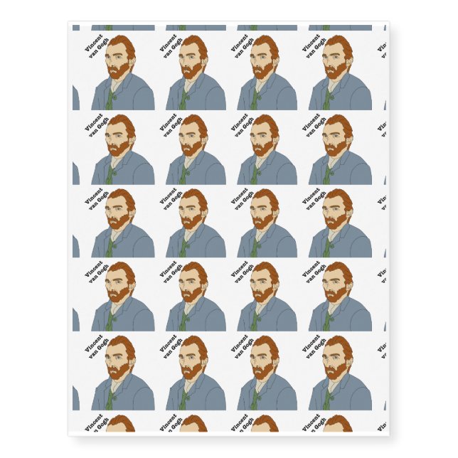 Vincent van Gogh Dutch post-impressionist painter Temporary Tattoos (Front)