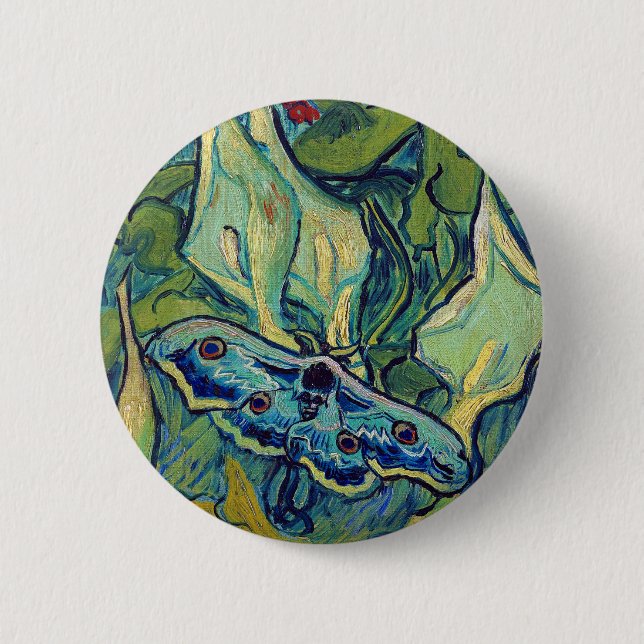 Vincent van Gogh Emperor Moth Button (Front)
